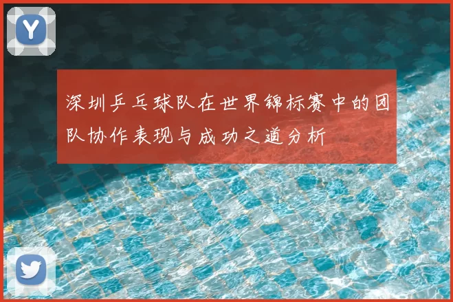 深圳乒乓球队在世界锦标赛中的团队协作表现与成功之道分析